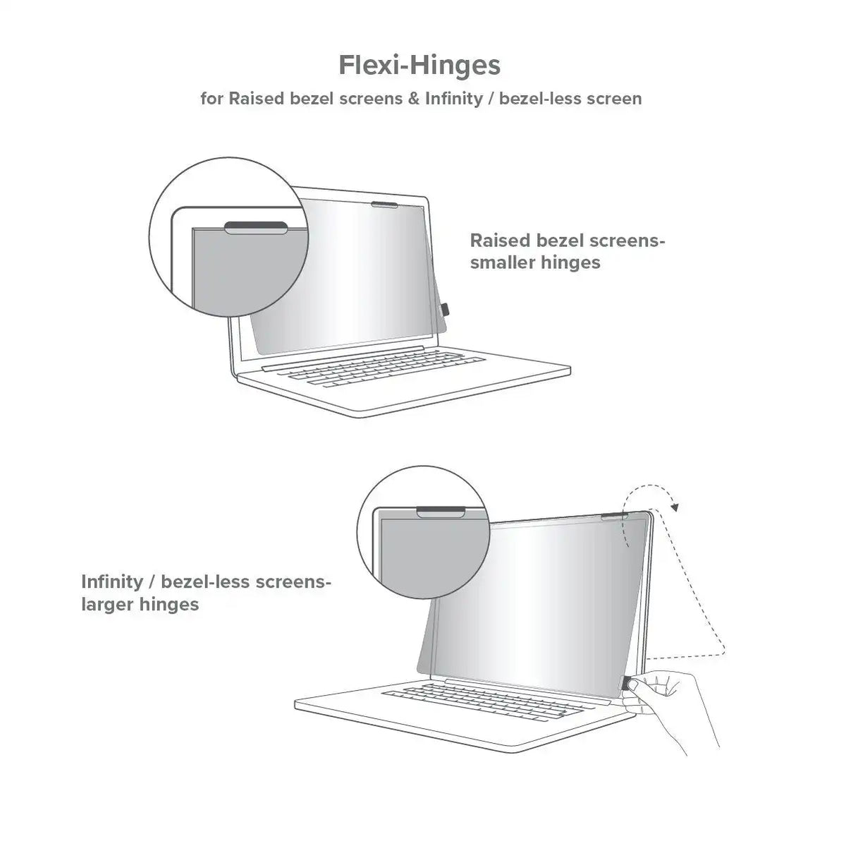 4Vu Privacy Screen for 14" Widescreen Laptops with Flip Attachment