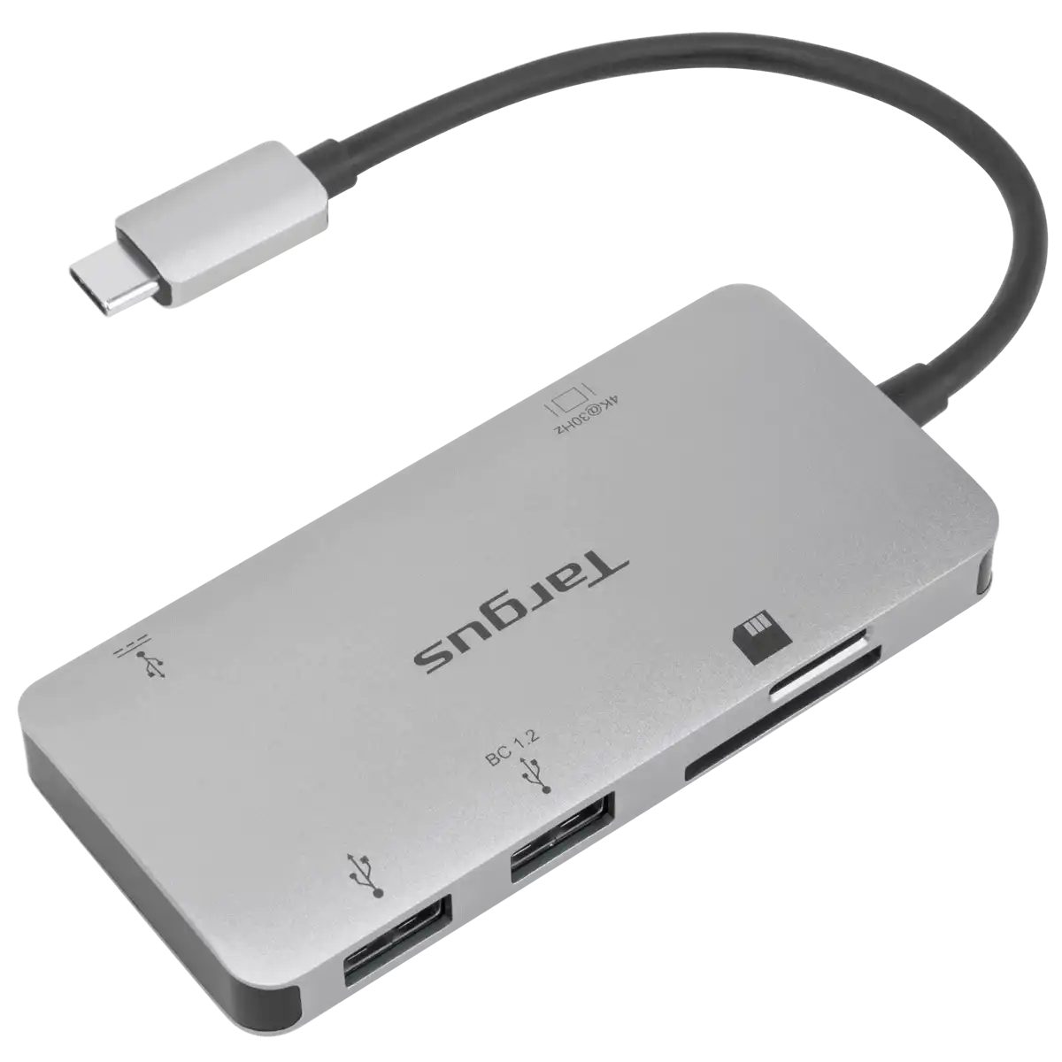 USB-C Multi-Port Single Video Adapter and Card Reader with 100W PD Pass-Thru
