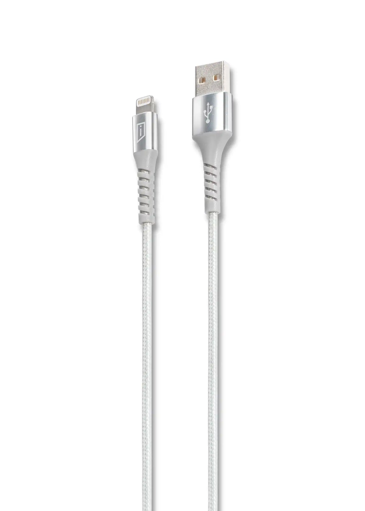 iStore Flex Lightning Charge 4ft (1.2m) Reinforced Cable-Silver