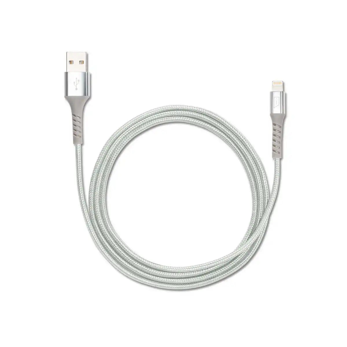 iStore Flex Lightning Charge 4ft (1.2m) Reinforced Cable-Silver